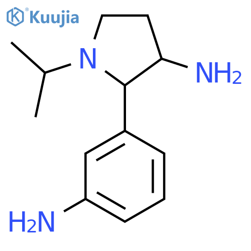 2-(3-aminophenyl)-1-(propan-2-yl)pyrrolidin-3-amine structure