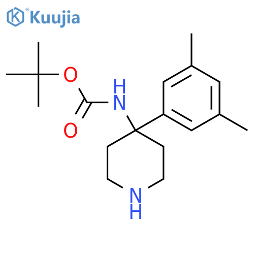 tert-butyl N-4-(3,5-dimethylphenyl)piperidin-4-ylcarbamate structure
