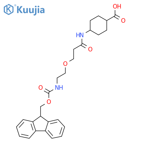4-{3-2-({(9H-fluoren-9-yl)methoxycarbonyl}amino)ethoxypropanamido}cyclohexane-1-carboxylic acid structure