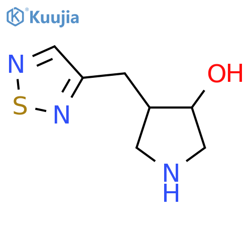 4-(1,2,5-thiadiazol-3-yl)methylpyrrolidin-3-ol structure