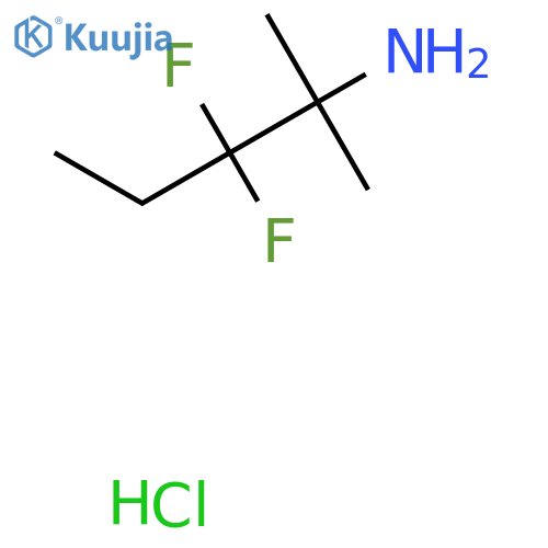 3,3-difluoro-2-methylpentan-2-amine hydrochloride structure