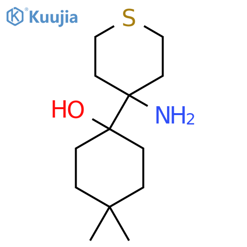1-(4-aminothian-4-yl)-4,4-dimethylcyclohexan-1-ol structure