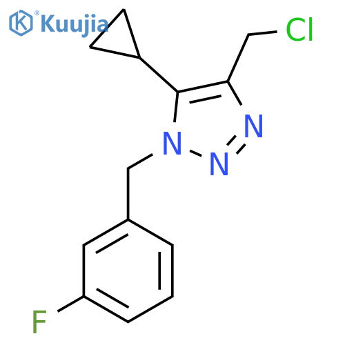 4-(chloromethyl)-5-cyclopropyl-1-(3-fluorophenyl)methyl-1H-1,2,3-triazole structure