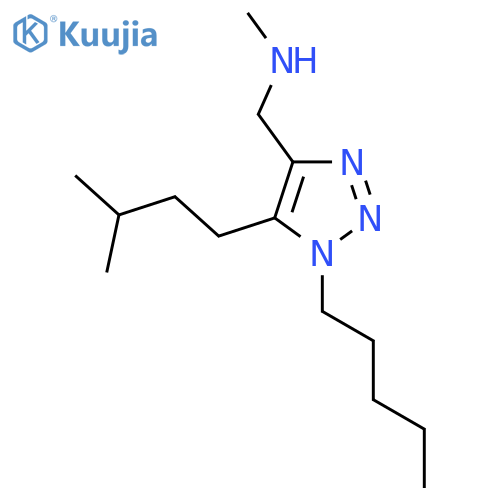 methyl({5-(3-methylbutyl)-1-pentyl-1H-1,2,3-triazol-4-ylmethyl})amine structure