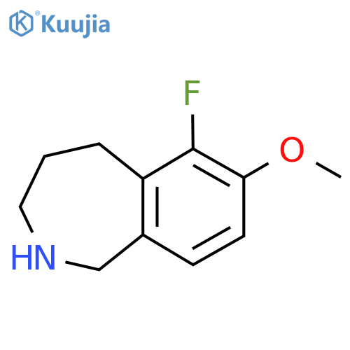 6-fluoro-7-methoxy-2,3,4,5-tetrahydro-1H-2-benzazepine structure