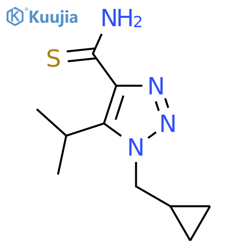 1-(cyclopropylmethyl)-5-(propan-2-yl)-1H-1,2,3-triazole-4-carbothioamide structure