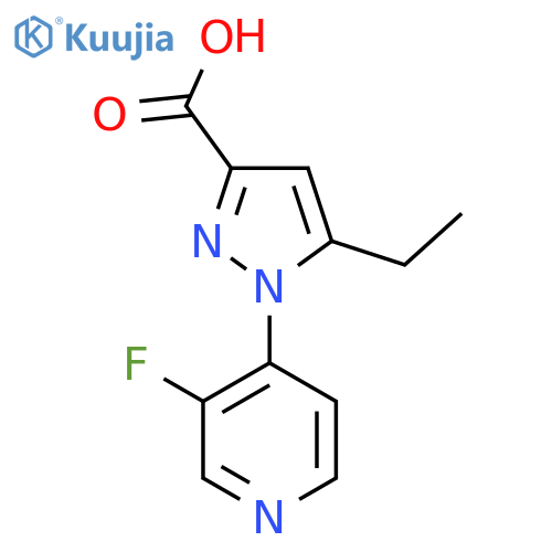 5-ethyl-1-(3-fluoropyridin-4-yl)-1H-pyrazole-3-carboxylic acid structure