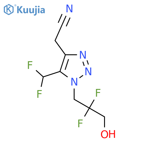 2-1-(2,2-difluoro-3-hydroxypropyl)-5-(difluoromethyl)-1H-1,2,3-triazol-4-ylacetonitrile structure