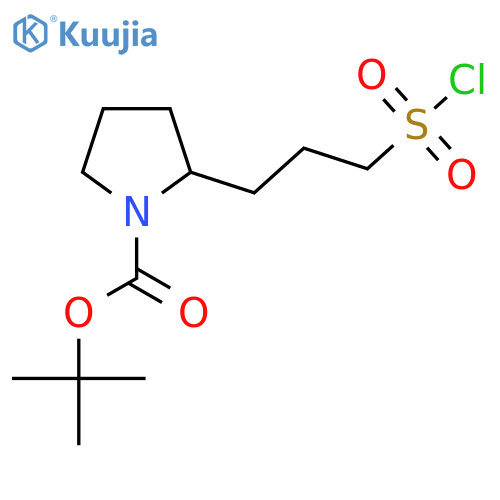 tert-butyl 2-3-(chlorosulfonyl)propylpyrrolidine-1-carboxylate structure