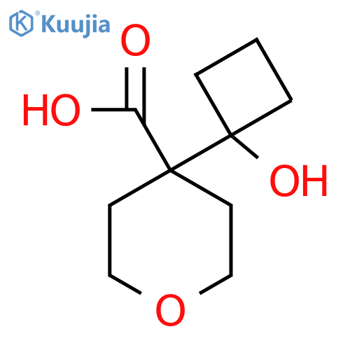 4-(1-hydroxycyclobutyl)oxane-4-carboxylic acid structure