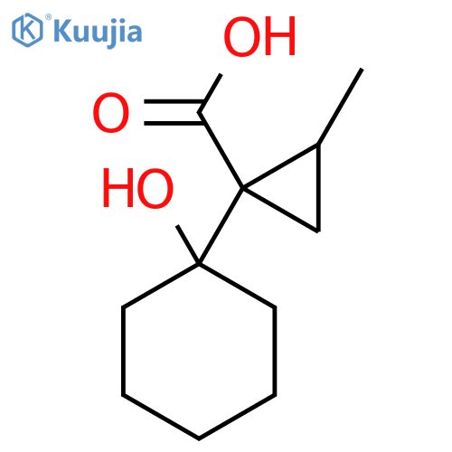 1-(1-Hydroxycyclohexyl)-2-methylcyclopropane-1-carboxylic acid structure