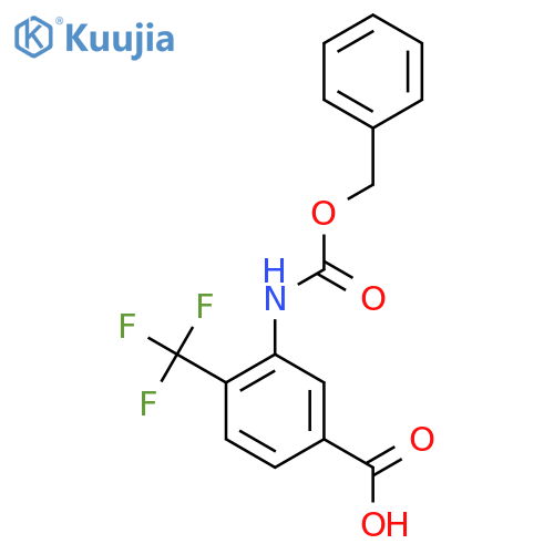 3-{(benzyloxy)carbonylamino}-4-(trifluoromethyl)benzoic acid structure