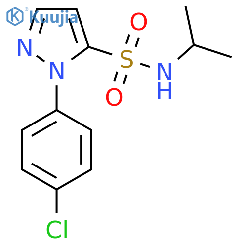 1-(4-chlorophenyl)-N-(propan-2-yl)-1H-pyrazole-5-sulfonamide structure