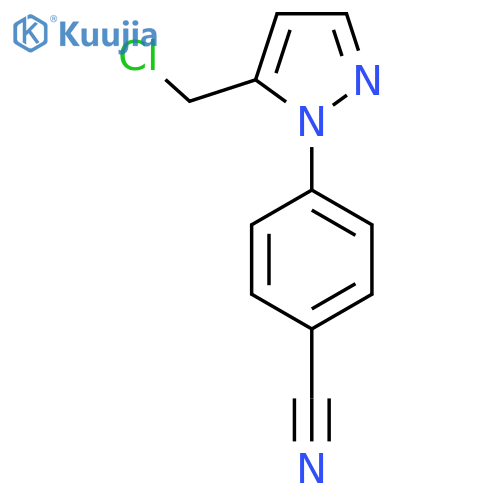 4-5-(chloromethyl)-1H-pyrazol-1-ylbenzonitrile structure
