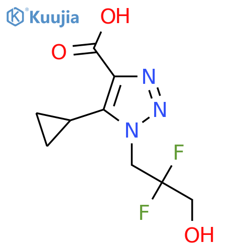5-cyclopropyl-1-(2,2-difluoro-3-hydroxypropyl)-1H-1,2,3-triazole-4-carboxylic acid structure