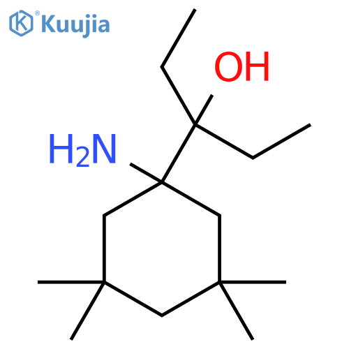 3-(1-amino-3,3,5,5-tetramethylcyclohexyl)pentan-3-ol structure