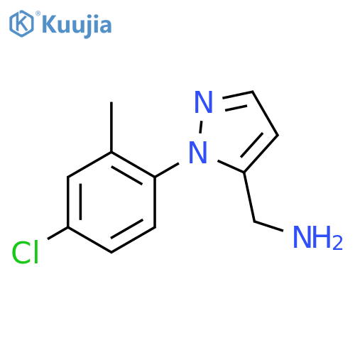 1-(4-chloro-2-methylphenyl)-1H-pyrazol-5-ylmethanamine structure
