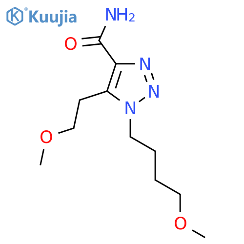 1-(4-methoxybutyl)-5-(2-methoxyethyl)-1H-1,2,3-triazole-4-carboxamide structure