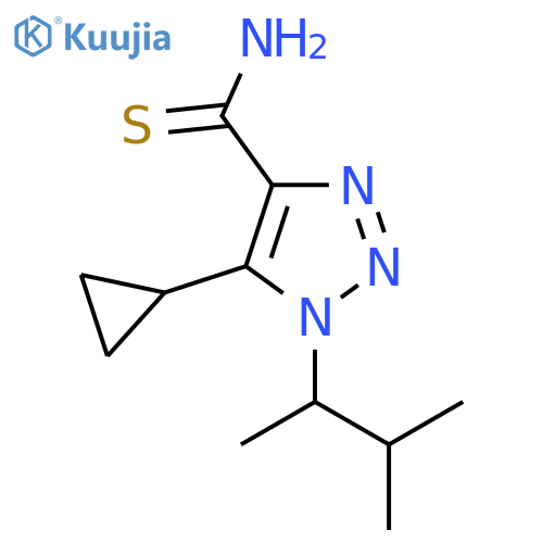 5-cyclopropyl-1-(3-methylbutan-2-yl)-1H-1,2,3-triazole-4-carbothioamide structure