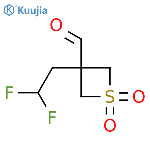 3-(2,2-difluoroethyl)-1,1-dioxo-1lambda6-thietane-3-carbaldehyde structure
