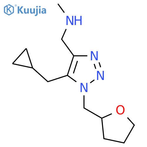 {5-(cyclopropylmethyl)-1-(oxolan-2-ylmethyl)-1H-1,2,3-triazol-4-ylmethyl}(methyl)amine structure