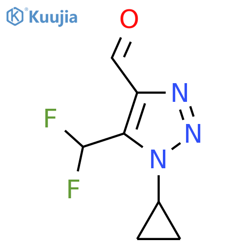 1-cyclopropyl-5-(difluoromethyl)-1H-1,2,3-triazole-4-carbaldehyde structure