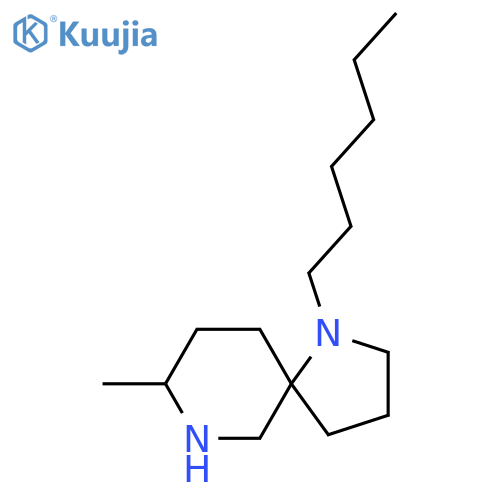 1-hexyl-8-methyl-1,7-diazaspiro4.5decane structure