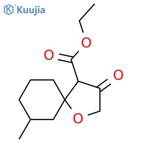 ethyl 7-methyl-3-oxo-1-oxaspiro4.5decane-4-carboxylate structure