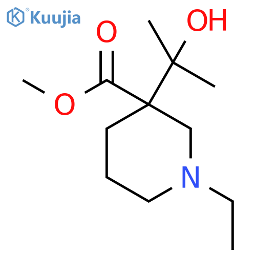 methyl 1-ethyl-3-(2-hydroxypropan-2-yl)piperidine-3-carboxylate structure