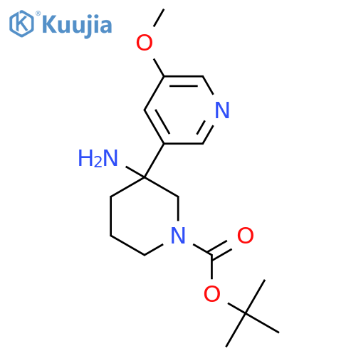 tert-butyl 3-amino-3-(5-methoxypyridin-3-yl)piperidine-1-carboxylate structure