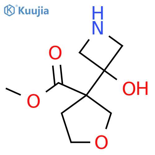 methyl 3-(3-hydroxyazetidin-3-yl)oxolane-3-carboxylate structure