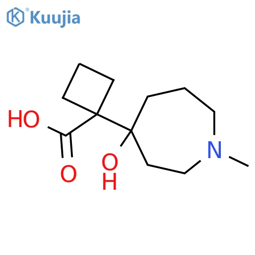 1-(4-hydroxy-1-methylazepan-4-yl)cyclobutane-1-carboxylic acid structure