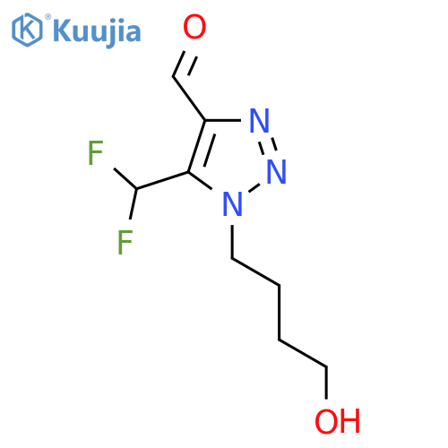 5-(difluoromethyl)-1-(4-hydroxybutyl)-1H-1,2,3-triazole-4-carbaldehyde structure