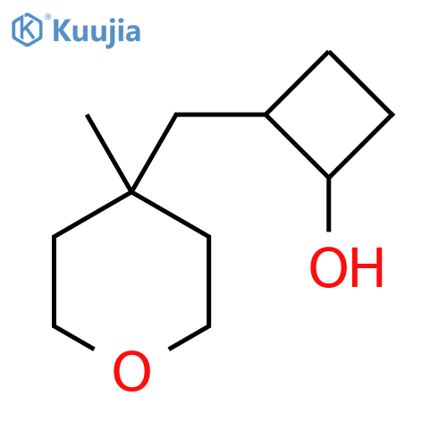 2-(4-methyloxan-4-yl)methylcyclobutan-1-ol structure