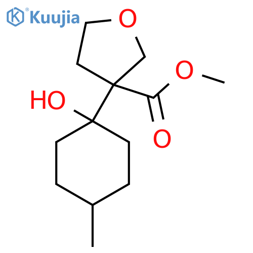 methyl 3-(1-hydroxy-4-methylcyclohexyl)oxolane-3-carboxylate structure