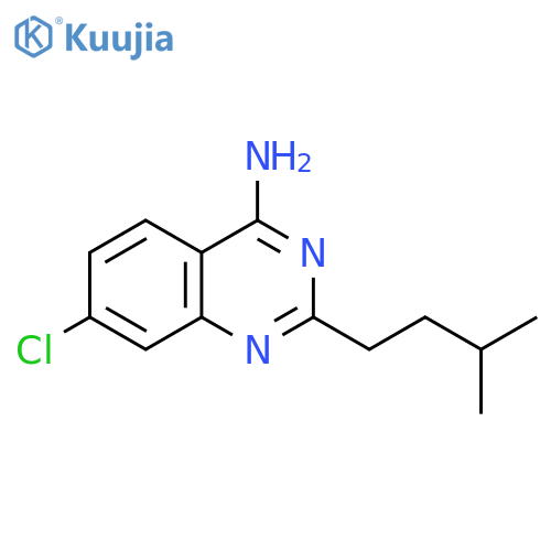 7-chloro-2-(3-methylbutyl)quinazolin-4-amine structure