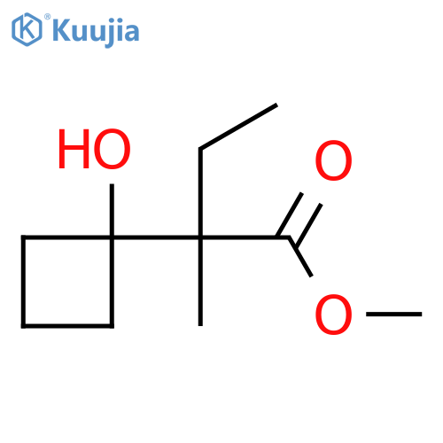 Methyl 2-(1-hydroxycyclobutyl)-2-methylbutanoate structure