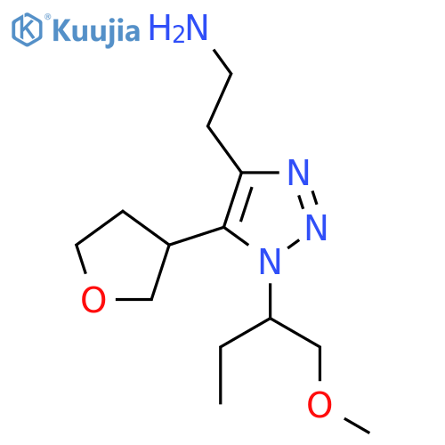 2-1-(1-methoxybutan-2-yl)-5-(oxolan-3-yl)-1H-1,2,3-triazol-4-ylethan-1-amine structure