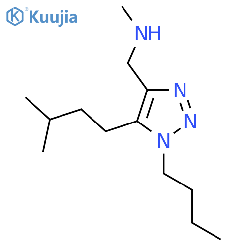 {1-butyl-5-(3-methylbutyl)-1H-1,2,3-triazol-4-ylmethyl}(methyl)amine structure