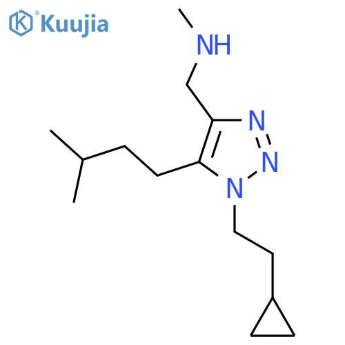 {1-(2-cyclopropylethyl)-5-(3-methylbutyl)-1H-1,2,3-triazol-4-ylmethyl}(methyl)amine structure