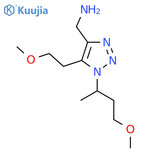 1-(4-methoxybutan-2-yl)-5-(2-methoxyethyl)-1H-1,2,3-triazol-4-ylmethanamine structure
