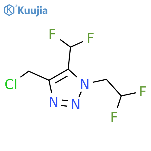 4-(chloromethyl)-1-(2,2-difluoroethyl)-5-(difluoromethyl)-1H-1,2,3-triazole structure