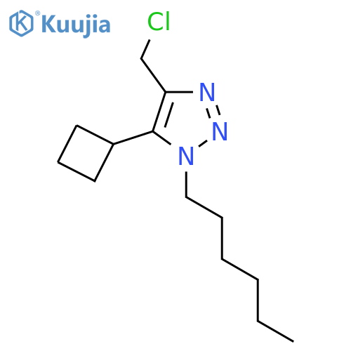 4-(chloromethyl)-5-cyclobutyl-1-hexyl-1H-1,2,3-triazole structure