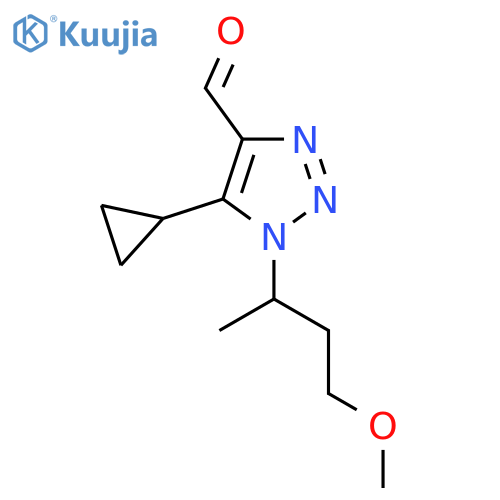5-cyclopropyl-1-(4-methoxybutan-2-yl)-1H-1,2,3-triazole-4-carbaldehyde structure