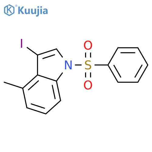 1-(benzenesulfonyl)-3-iodo-4-methyl-1H-indole structure