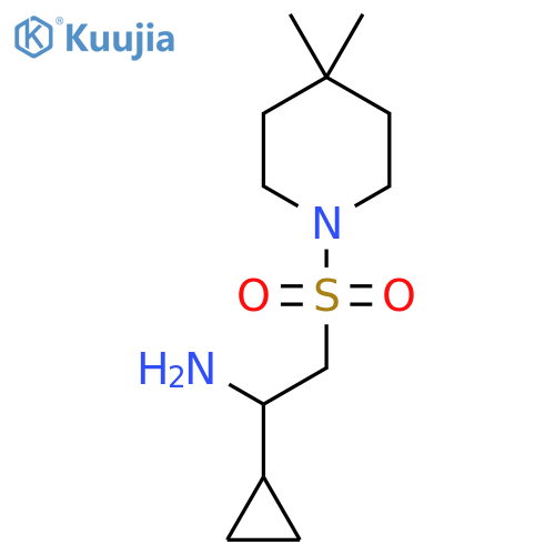1-cyclopropyl-2-(4,4-dimethylpiperidin-1-yl)sulfonylethan-1-amine structure