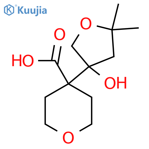 4-(3-hydroxy-5,5-dimethyloxolan-3-yl)oxane-4-carboxylic acid structure