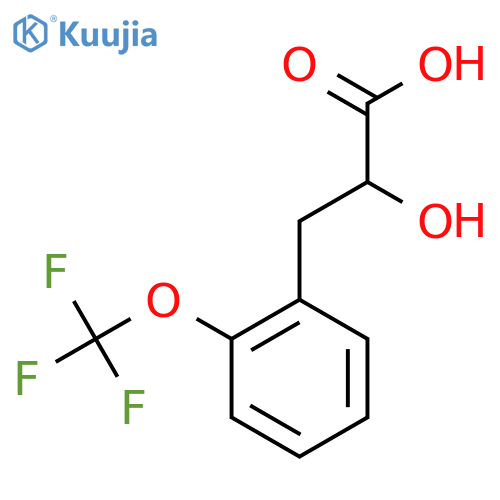 2-hydroxy-3-2-(trifluoromethoxy)phenylpropanoic acid structure