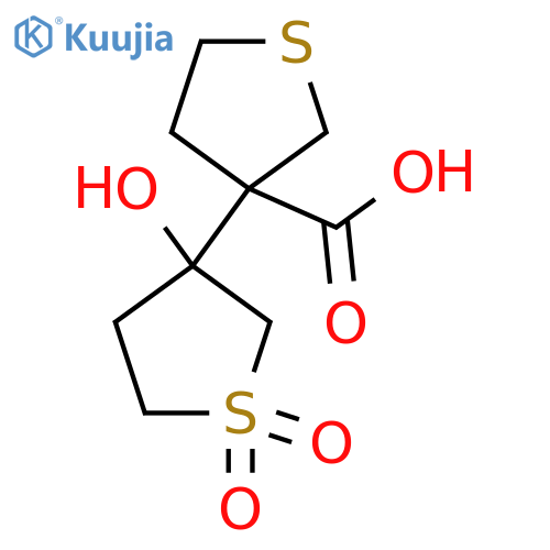 3-(3-hydroxy-1,1-dioxo-1lambda6-thiolan-3-yl)thiolane-3-carboxylic acid structure