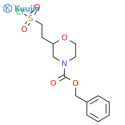 benzyl 2-2-(chlorosulfonyl)ethylmorpholine-4-carboxylate structure